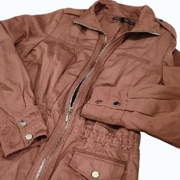 White House Black Market Jackets & Blazers - WHITE HOUSE BLACK MARKET Burgundy Utility Jacket Size 4 EUC